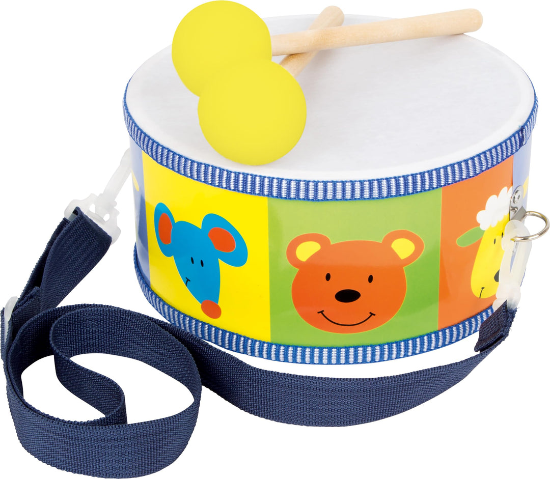 small foot Trommel mit Trommelstöcken aus Holz, mit verstellbarem Gurt, Musikinstrument für Kinder,