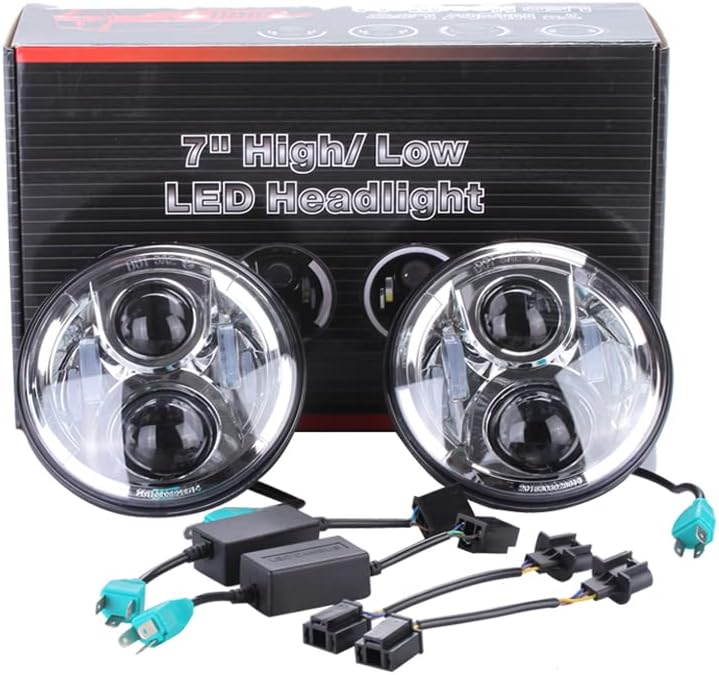SXMA 50W 7 "Zoll-runde LED-Scheinwerfer-Birnen-Lampe mit hallo/Lo-Strahl für Wrangler JK TJ LJ LKWs