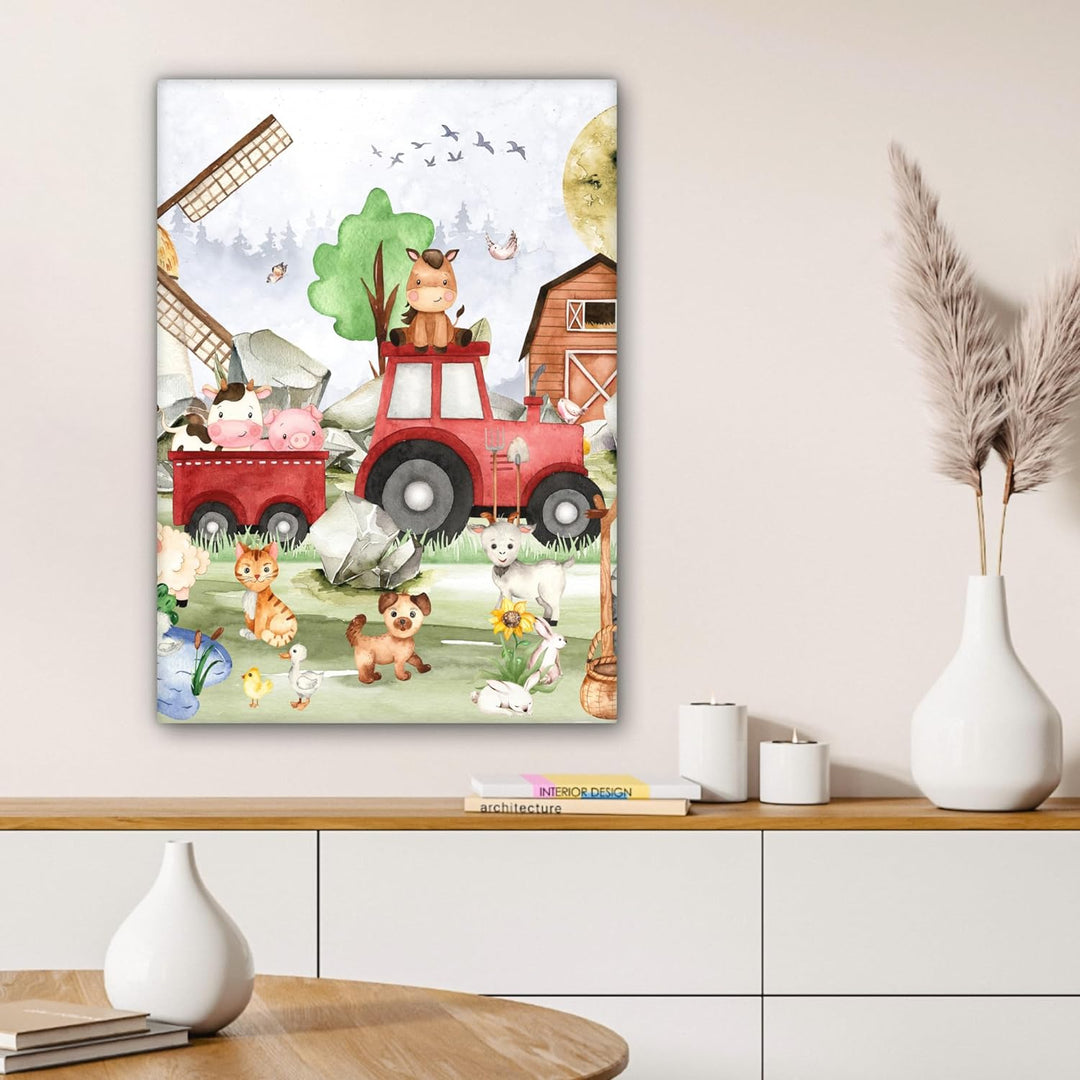 MuchoWow© Leinwand 60x80 cm Deko Schlafzimmer Aesthetic Leinwandbilder Wohnzimmer Gemälde Foto Gesch