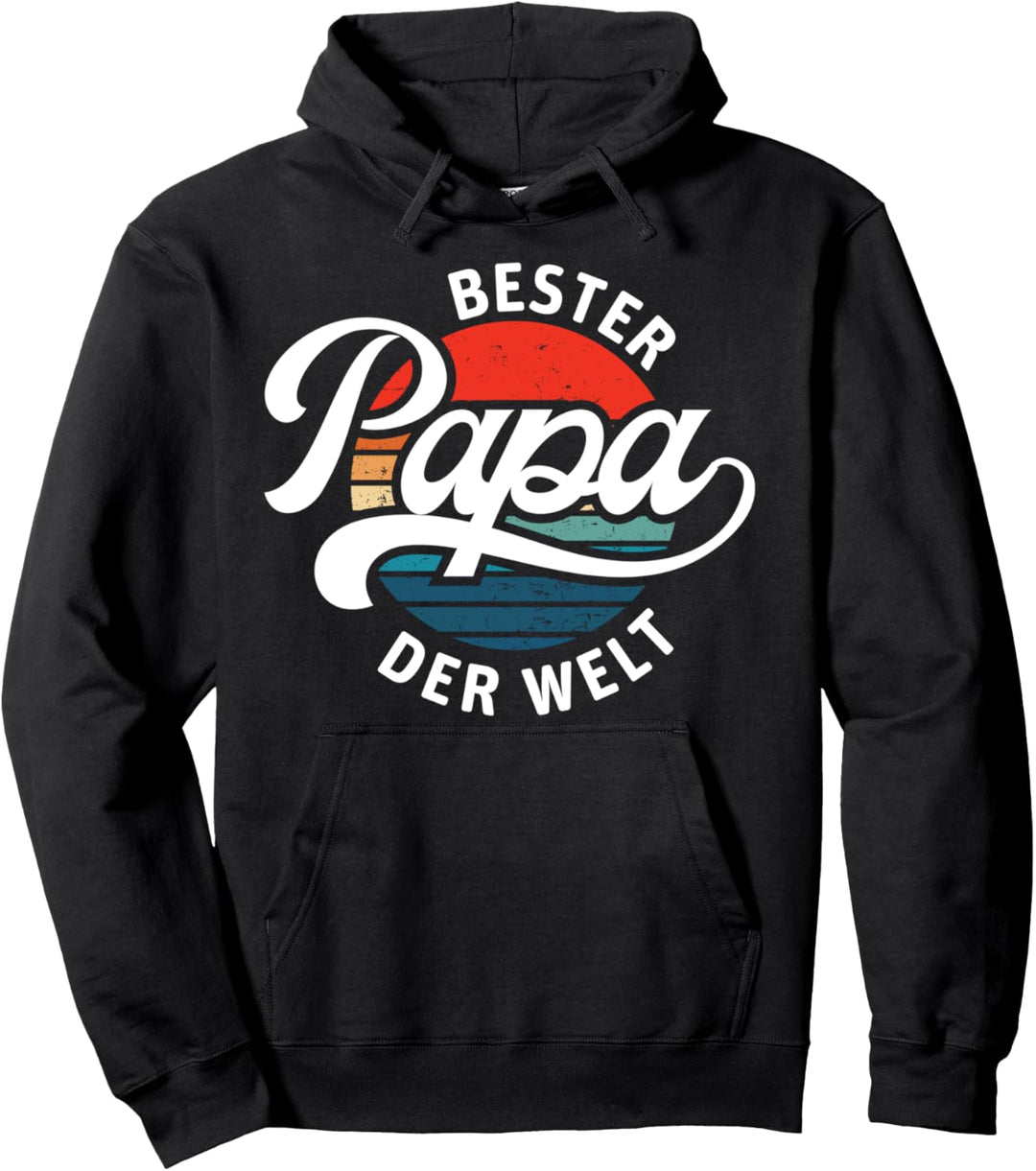 Bester Papa der Welt Retro Spruch Vintage Vatertagsgeschenk Pullover Hoodie