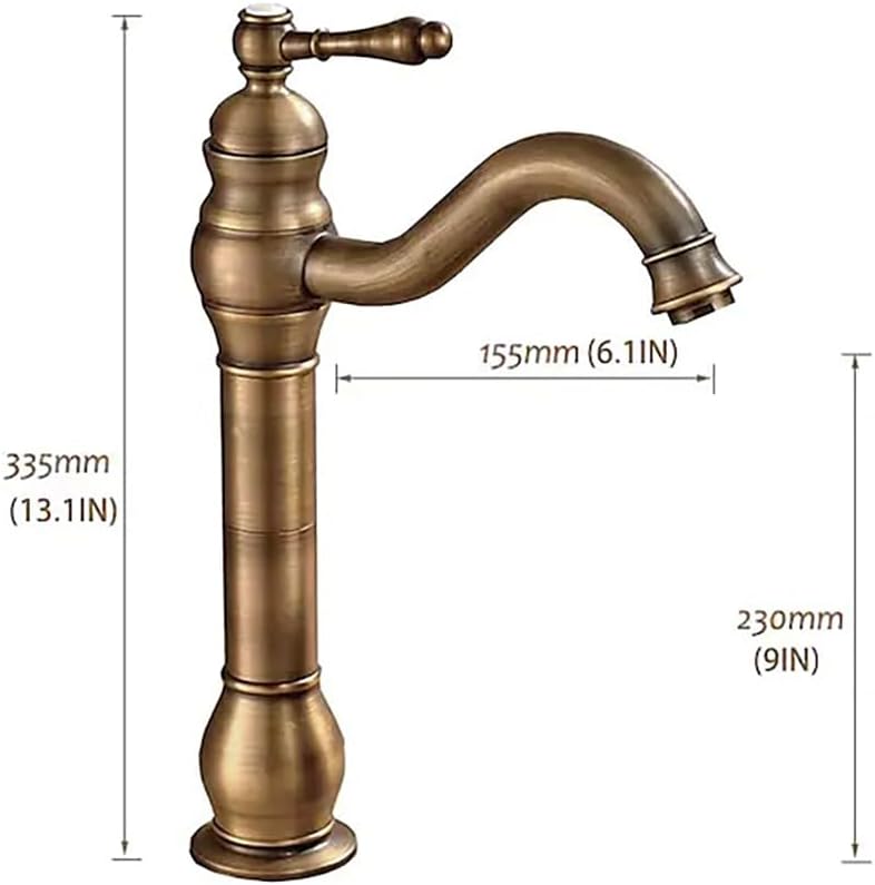 Gebürsteter Gold-Badezimmerhahn 360° Schwenkbarer Einhand-Badezimmerhahn Moderne elegante Küche Bade