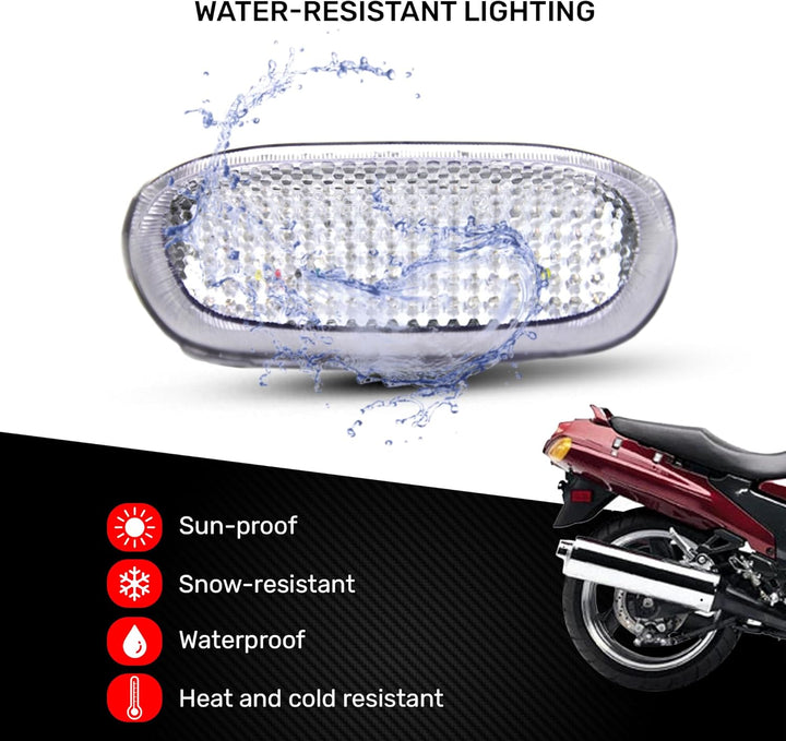 aVDB-moto LED-Bremslicht mit integrierten Blinker kompatibel mit Kawasaki ZZR 600 1993/2005, ZZR1100