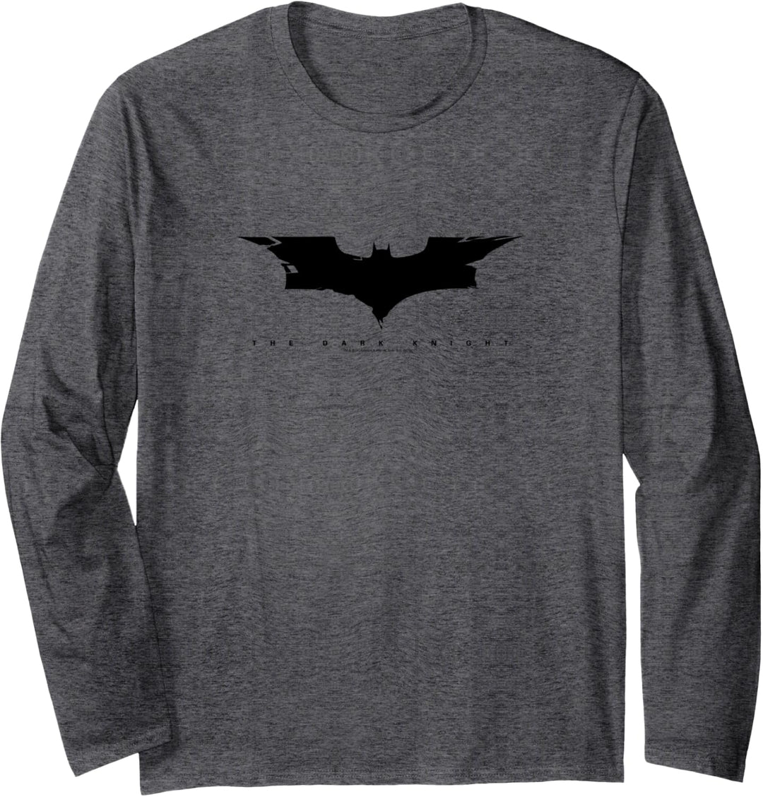 Batman Dark Knight Cracked Bat Logo Langarmshirt