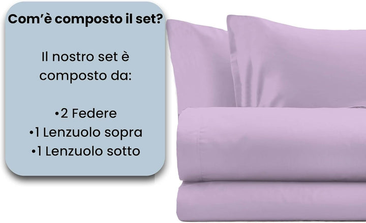 Italian Bed Linen maxcolor Bedding Lille 240 x 300 cm Lilla, 240 x 300 cm Lilla