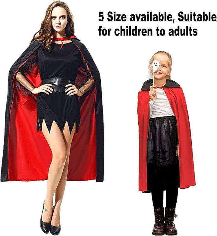 Winwild Halloween Vampir Umhang Erwachsene Halloween Kostüm Damen Vampir Cape Vampirumhang mit Krage