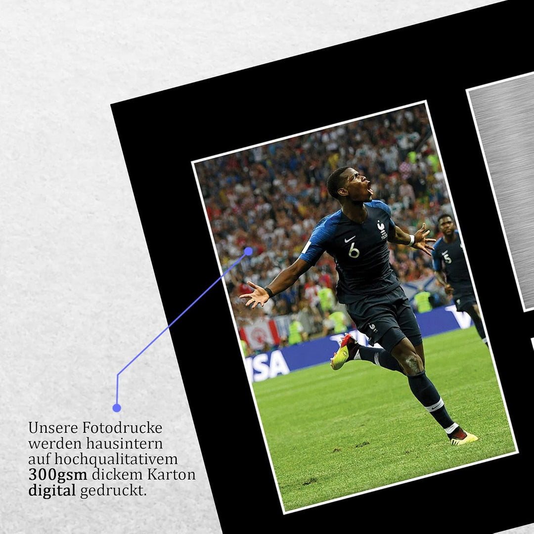 HWC Trading A4 Paul Pogba Frankreich Geschenke gedrucktes Autogramm Bild für Fussballfans und Fans,
