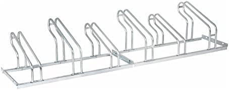 STIER Fahrradständer, für 6 Räder, feuerverzinkte Stahlkonstruktion, Bügelparker, auch für Mountainb