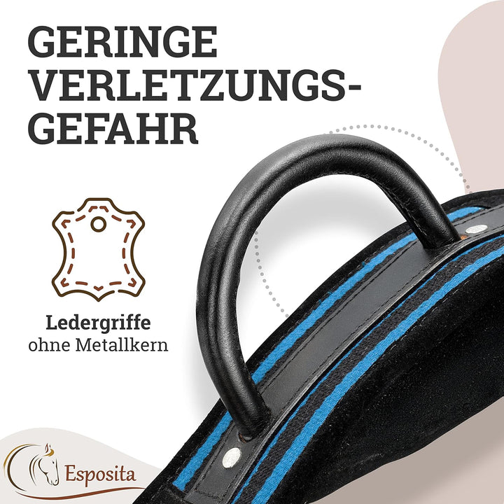 Esposita Reitgurt mit 2 Griffen aus Leder zum Festhalten für Kinder und Reitanfänger - auch geeignet