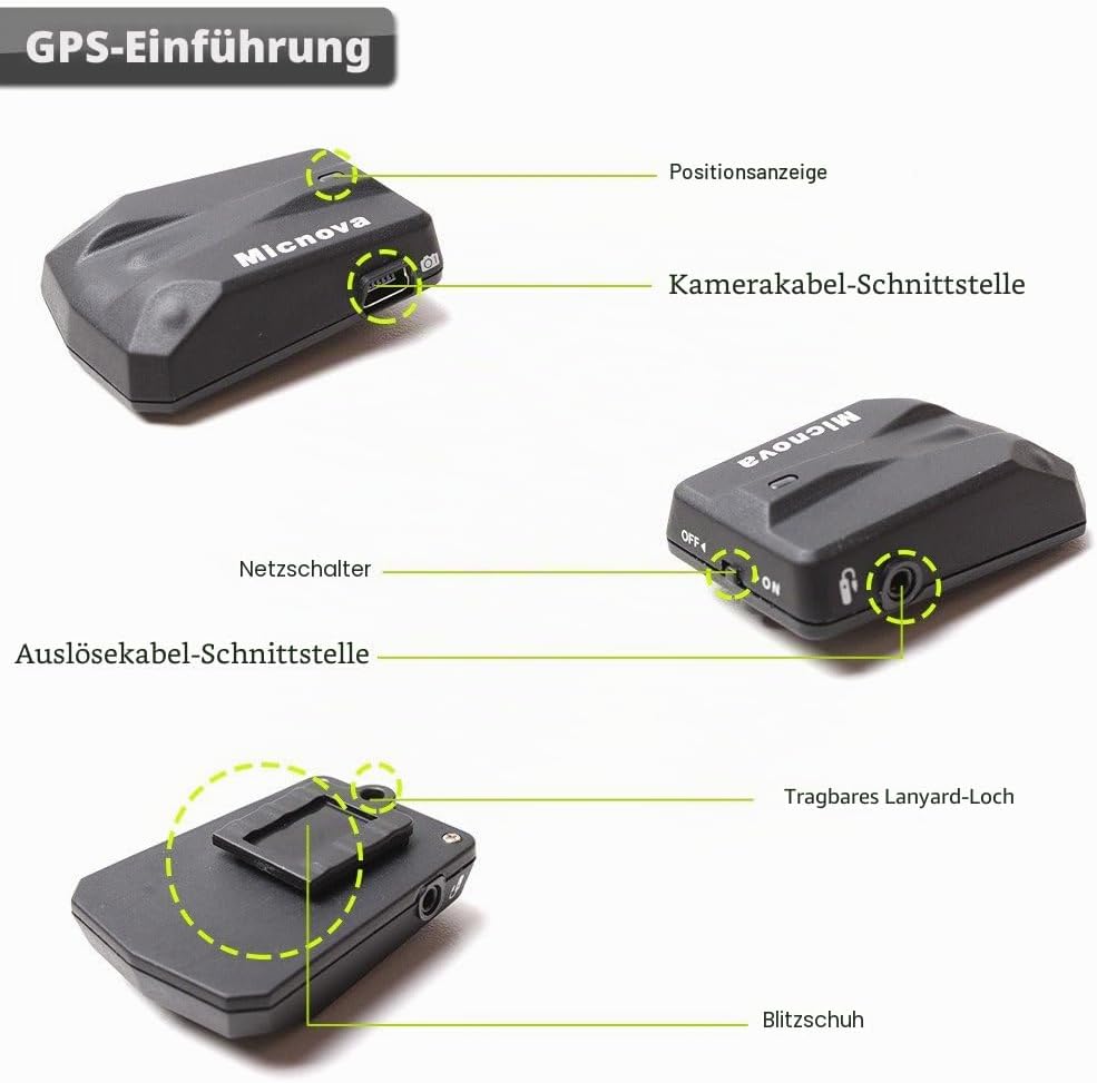 Micnova gps-n Kamera Geotag GPS-Empfänger mit N1 N3 Kabel + Fernbedienung Controller für Digital Kam