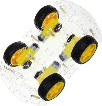 4WD Robot Smart Car Chassis Kits Auto mit Geschwindigkeits-Encoder für Arduino – Vier Reifen, Omni-W