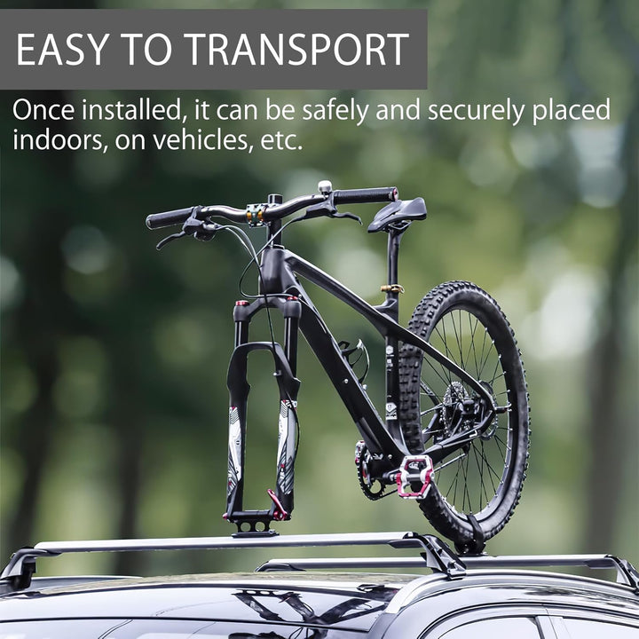 HENGBIRD 2 Stück Gabelhalterung Fahrrad aus Aluminiumlegierung, Auto Fahrrad Dachträger Gabelhalteru