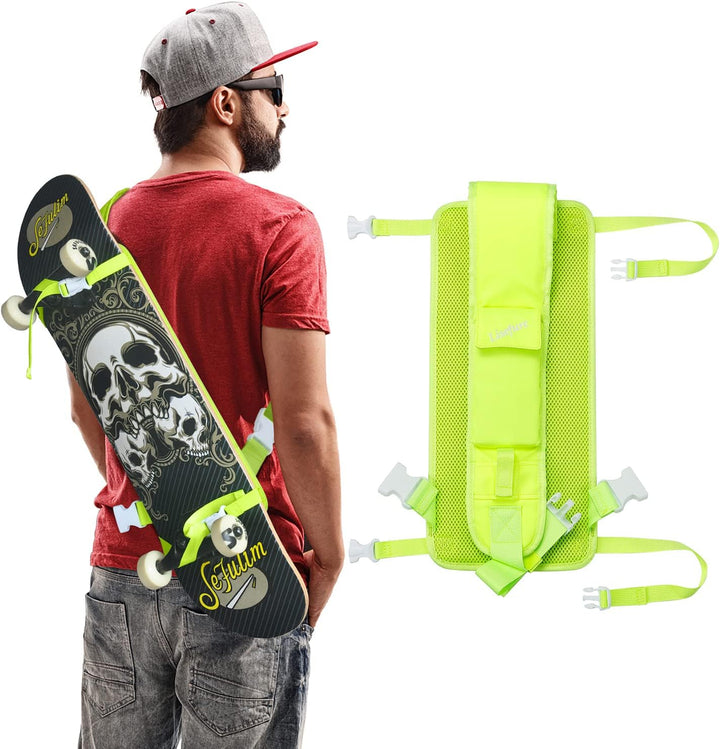 LISEFURE Skateboard-Tasche Skateboard-Gurt-Rucksack Universelle tragbare Skateboard-Tasche Yellow, Y