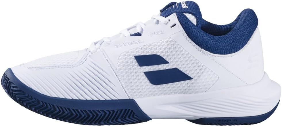 Babolat Herren SFX 4 Cly Tennisschuhe Sandplatzschuh Weiss-Dunkelblau Eu Neu 41 EU, 41 EU
