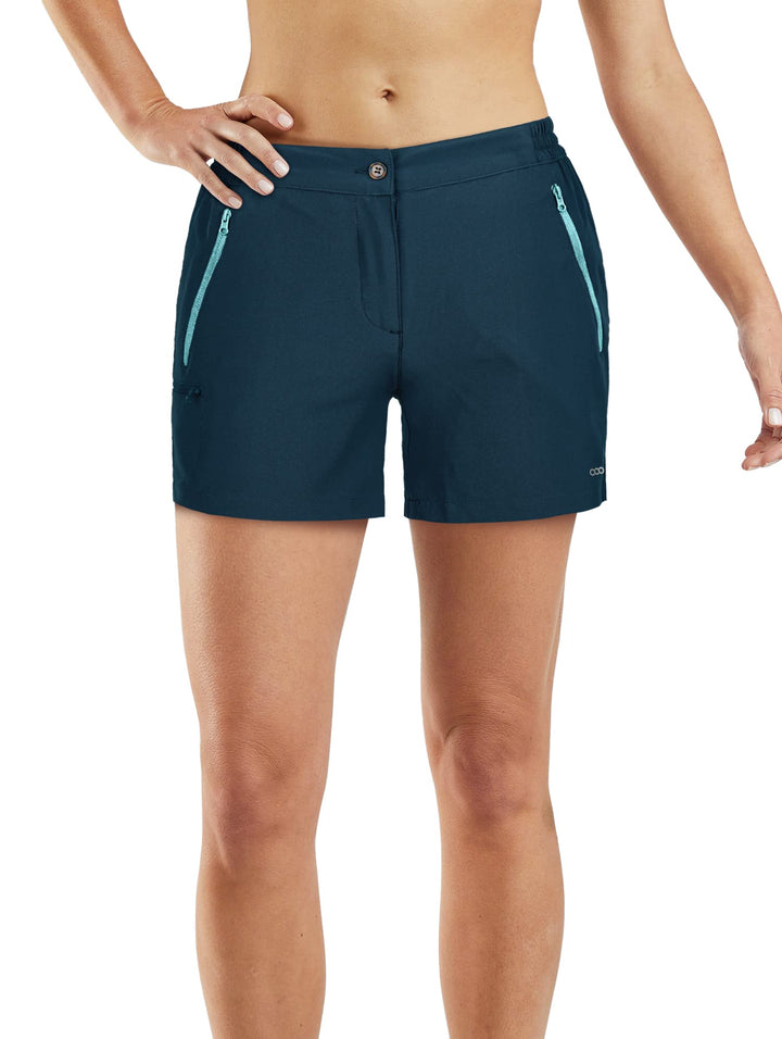 33,000ft Wanderhose Damen Kurz, Cargo Shorts Bermuda Stretch Leichte Laufshorts Sommer UPF50+ Kurze