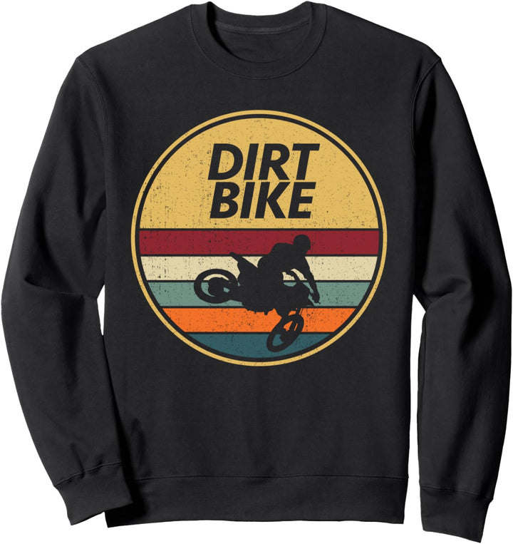 Retro Motocross Biker Dirt Bike - Vintage Supercross Sweatshirt