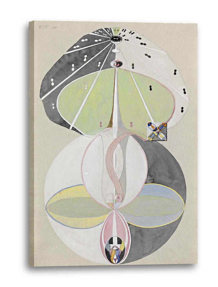 Printed Paintings Leinwand (60x80cm): Hilma af Klint - Tree of Knowledge, Nr. 5 60x80 cm, 60x80 cm