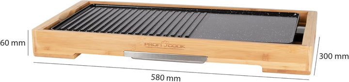 Profi Cook PC-TYG 1143 Teppanyaki-Grill, kratzfeste Keramikbeschichtung, grosse Grillfläche, stufenl