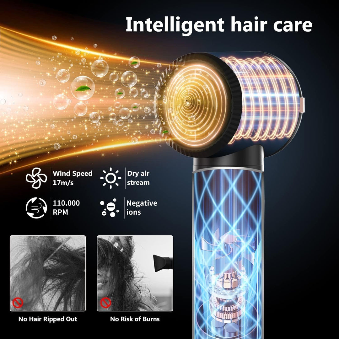 UKLISS Airstyler & Haartrockner 7 in 1, Hairstyler Gesckenke Set mit Auto-Wrap-Lockenstab, Rundbürst
