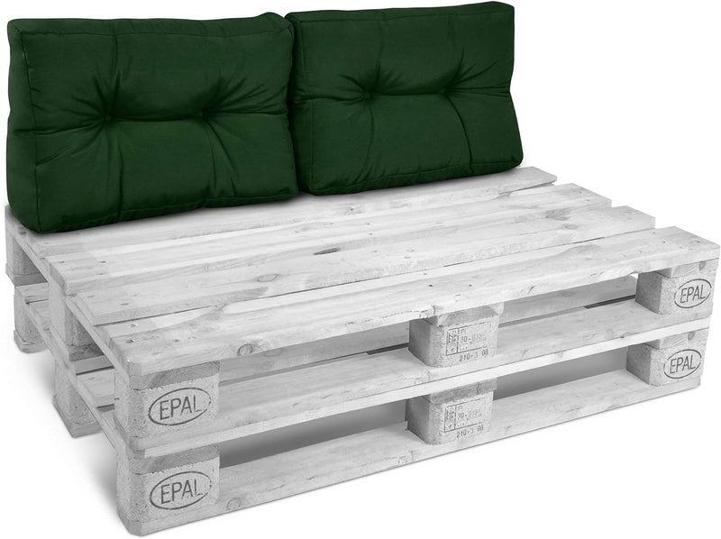 Beautissu Palettenkissen Style – 2X Rückenkissen 60x40 cm Gepolsterte Europaletten Indoor & Outdoor