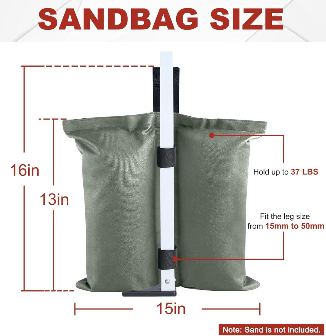 ABCCANOPY Baldachin-Gewichte 50,8 kg Pavillon-Zelt-Sandsäcke, 4 Stück (grau) sandbeutel Grau Medium,