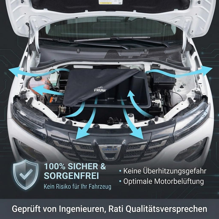 rati Frunk kompatibel für Dacia Spring 2021-2024 / Spring 2024- | Erweiterter Front-Stauraum. Perfek