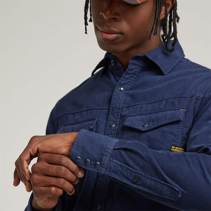 G-STAR Herren Dakota Slim Hemd Shirt, Blau (Dk Sea Blue Gd D25223-c436-g702)