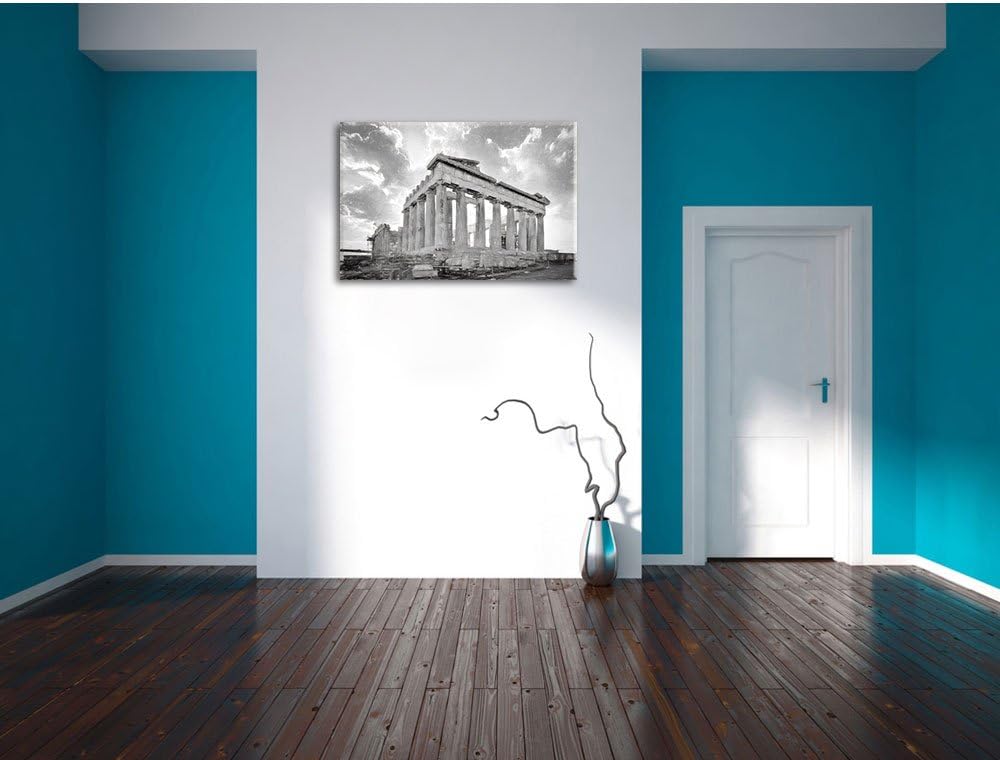 Pixxprint Akropolis in Athen als Leinwandbild/Grösse: 100x70 / Wandbild/Kunstdruck/fertig bespannt,