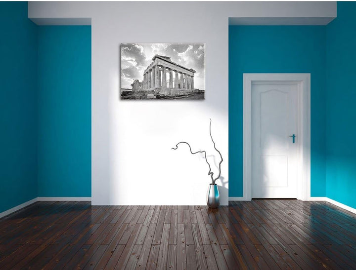 Pixxprint Akropolis in Athen als Leinwandbild/Grösse: 100x70 / Wandbild/Kunstdruck/fertig bespannt,