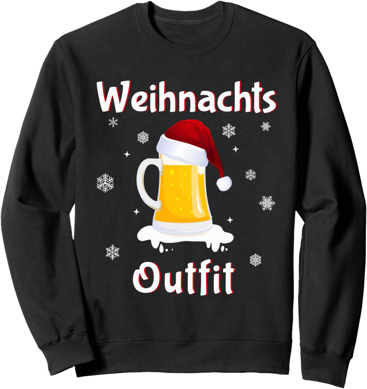 Lustiges Weihnachtsoutfit Damen Herren Weihnachten Bier Sweatshirt