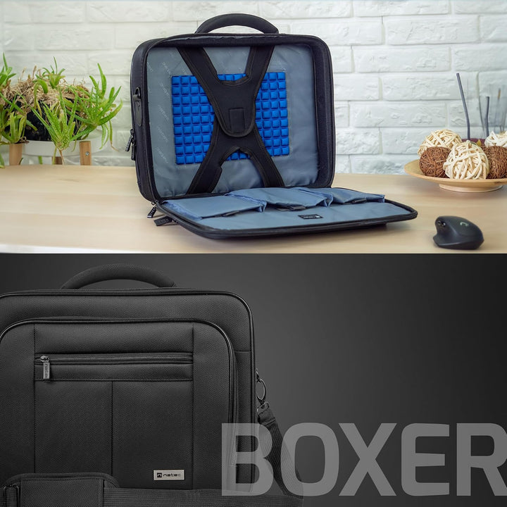 NATEC Boxer Notebook case 39.6 cm (15.6) Briefcase Black