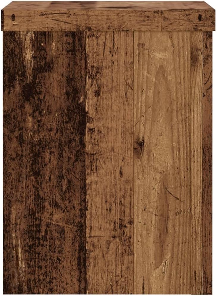 Pflanzenständer 2 STK. Altholz-Optik 15x15x20 cm Holzwerkstoff Pflanzenregal, Blumenregal Indoor/Out