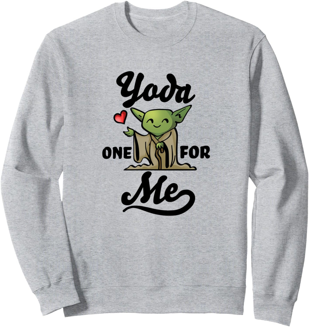 Star Wars Valentine's Day Yoda One For Me V4 Sweatshirt