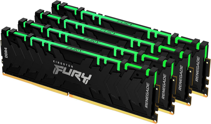 Kingston FURY Renegade RGB 32GB (4x8GB) 3200MHz DDR4 CL16 Desktop Speicher Kit mit 4 KF432C16RBAK4/3