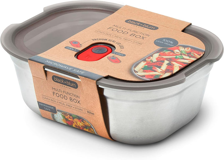 BLACK + BLUM - Lunchbox - Mikrowellengeeignete Edelstahl-Lunchbox ohne Kunststoff mit auslaufsichere