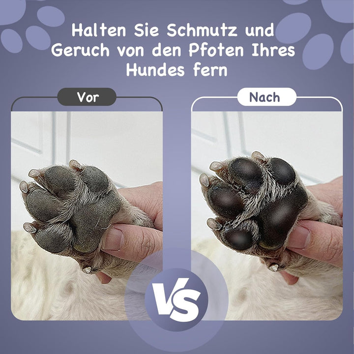 Tinioey Pfotenreiniger für mittelgrosse Hunde mit Griff, zum Reinigen von schmutzigen Pfoten, mit ei