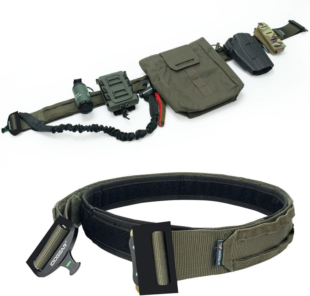 IDOGEAR 2 Zoll Taktischer Gürtel Combat Schnellverschlussschnalle Rigger Gürtel im Militärstil Molle