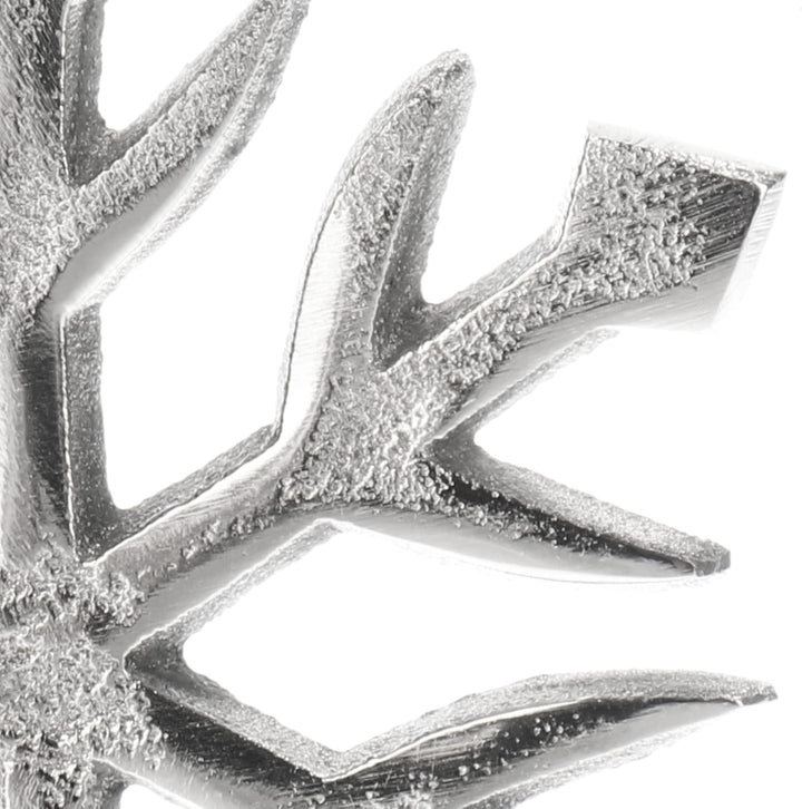 com-four® 6X Hängedeko Schneeflocke - Dekofigur aus vernickeltem Aluminium - weihnachtliches und Ele