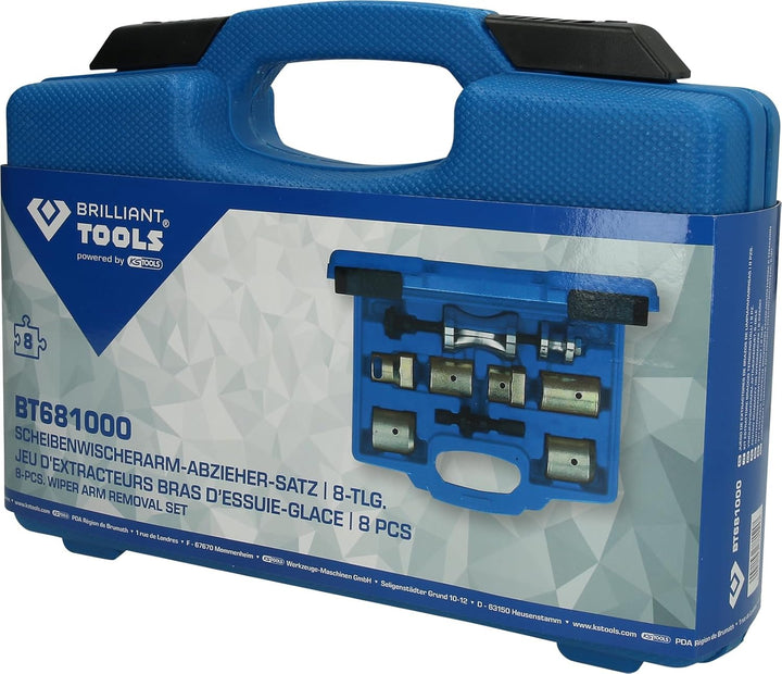 BRILLIANT TOOLS BT681000 Scheibenwischerarm-Abzieher-Satz | 8-tlg . [Powered by KS TOOLS] 8-Tlg. Mit