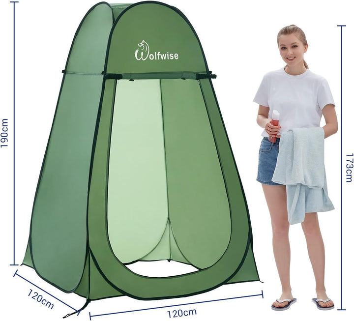 Wolfwise Pop up Toilettenzelt Umkleidezelt, Camping Duschzelt Outdoor Mobile Toilette Umkleidekabine
