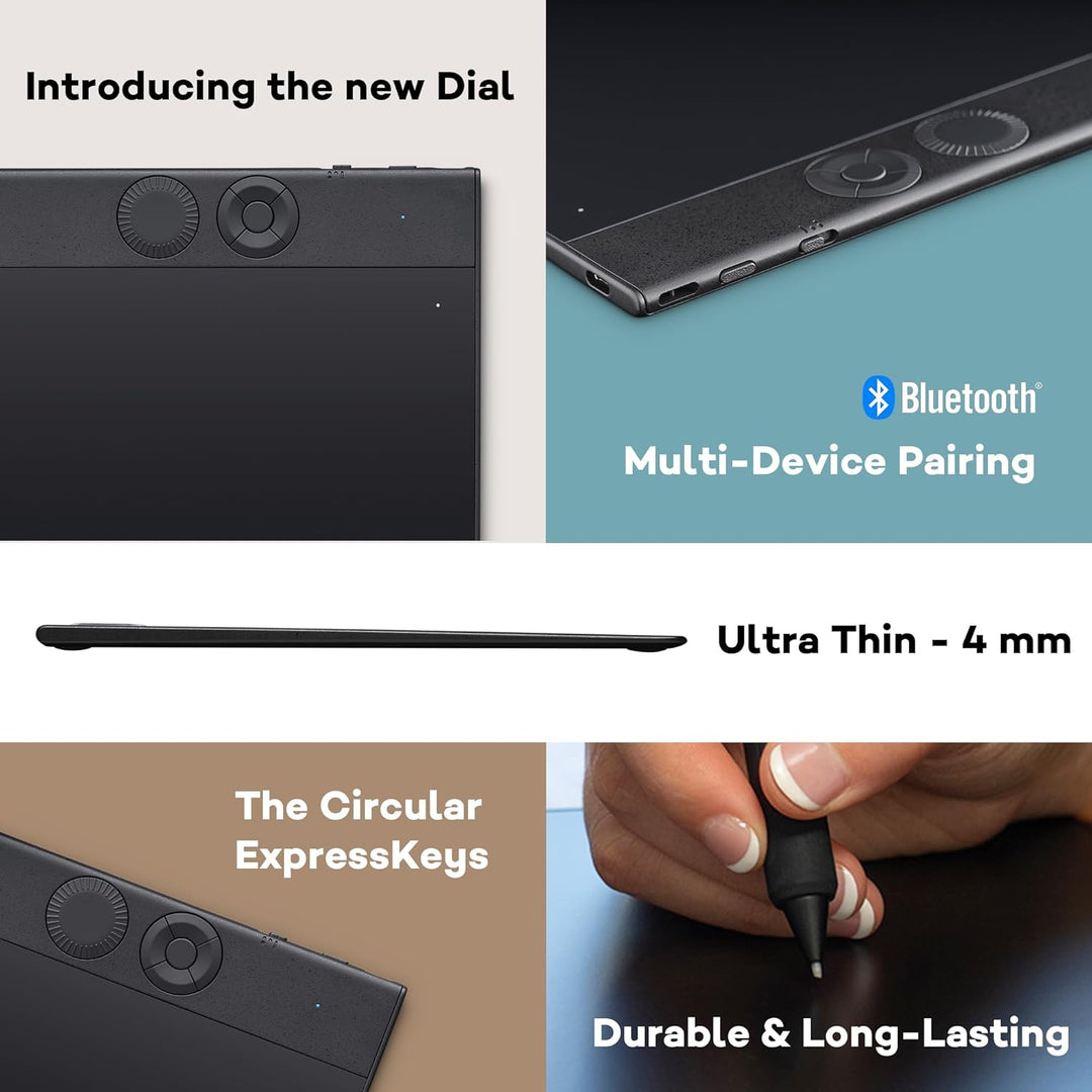 Wacom Intuos Pro Large Zeichentablett – Innovatives Grafiktablett inkl. Wacom Pro Pen 3, grosse Arbe