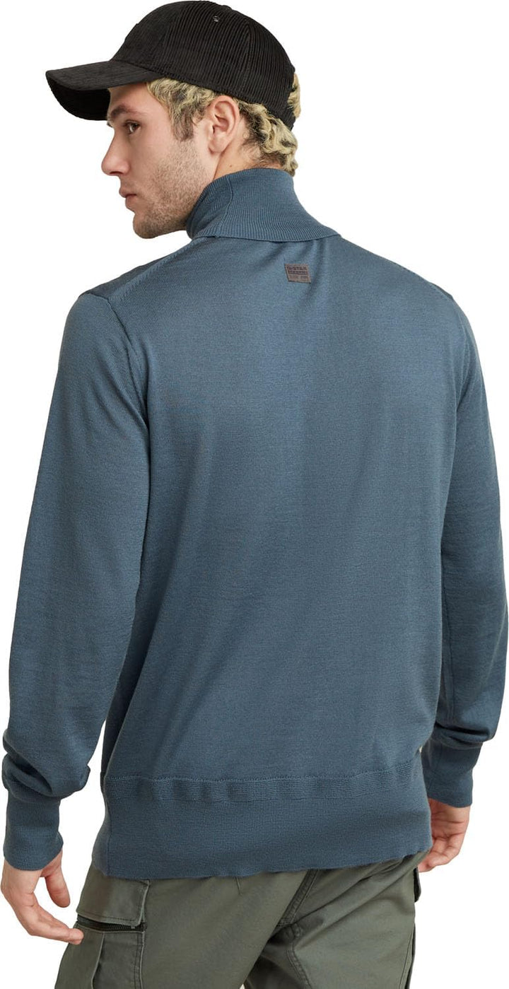 G-STAR Herren Premium Core Turtle Knitted Sweater XS Blau (Avio D25177-d847-1820), XS Blau (Avio D25