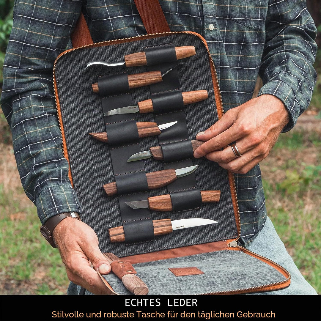 BeaverCraft Deluxe Holzschnitzwerkzeug Set S50X Schnitzwerkzeug Für Holz Schnitzmesser set Schnitzwe