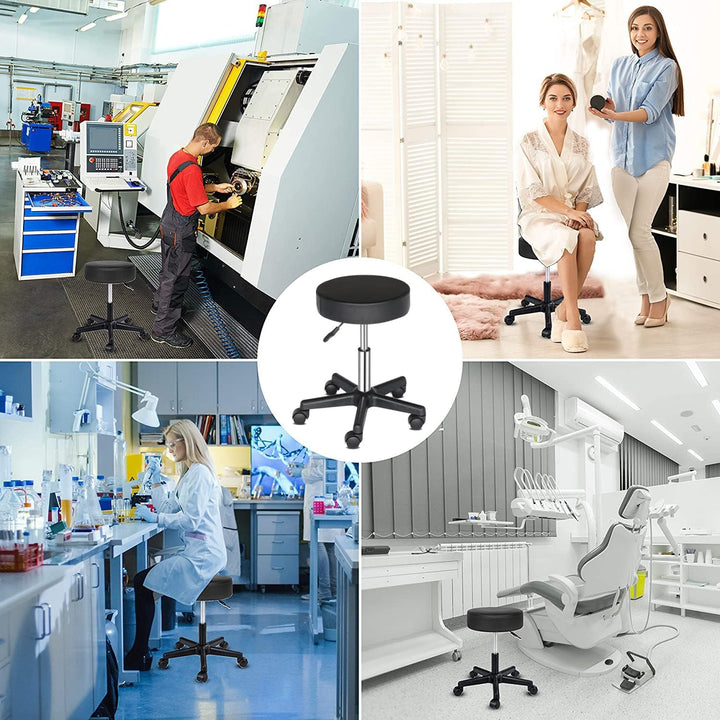 LEADZM Rollhocker Drehhocker Praxishocker Arbeitshocker Bürohocker Hocker 360° Drehbar mit höhenvers