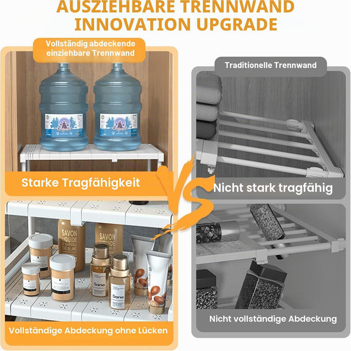 Verstellbare Regale für Schrank, Erweiterbares Einlegeböden Schrankregal, Einlegeböden für Schränke,