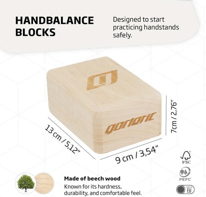 Handbalance Blöcke aus massivem Buchenholz, rutschfeste Stollen für Kiefer und fortgeschrittene Kief
