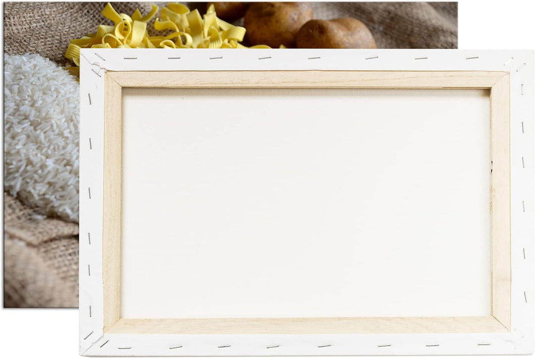 deyoli viele gesunde Lebensmittel im Format: 80x60 als Leinwandbild, Motiv fertig gerahmt auf Echtho