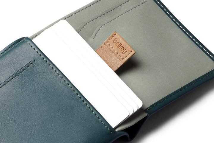 Bellroy Note Sleeve – dünne Lederbörse, mit RFID-Schutz (max. 11 Karten Plus Scheine) - Teal - Rfid,