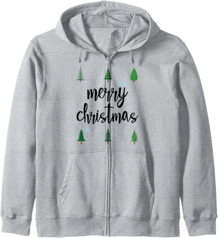 Frohe Weihnachten Süsser Weihnachtsbaum Wald Kapuzenjacke