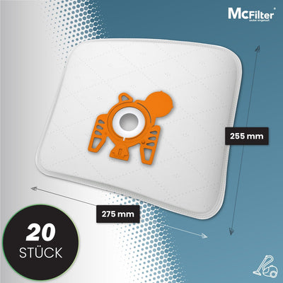 McFilter | 20 Staubsaugerbeutel als Alternative für Swirl M50 | geeignet für Miele | M 50 | 5-lagige