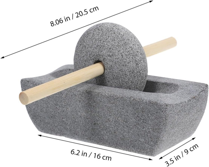 Ciieeo Manuelle Steinmühle Handdrehmühle Mit Steinmörser Kompakte Effiziente Kräuter Teemühle Tradit
